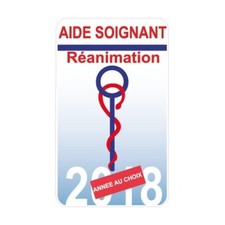 aide soignant réanimation caducée année au choix autocollant adhésif sticker