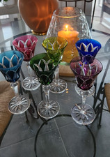 6 verres roemer cristal Saint Louis, modèle Camargue, estampilles