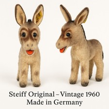 Peluche Steiff vintage âne original 1617/00 – Made in Germany années 60