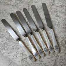 ODIOT 6 Couteaux Nacre Anciens