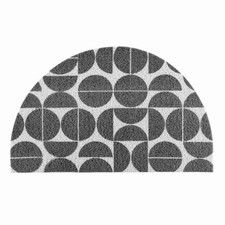 Tapis d'Entrée Demi-Lune "Cosmix" 45x75cm Gris