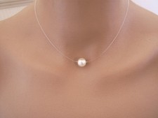 Collier Blanc perle robe de Mariée/Mariage/Soirée style culture pas cher enfant