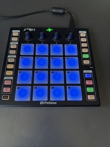 Presonus atom production and - atom,