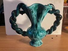 Vase Vallauris Signé  MARIUS GIUGE ,anses Torsadés,haut 22 Cm l Anse À Anse 28cm