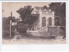 MONACO: chemin de fer de la turbie gare de la riviéra palace, train - très bon