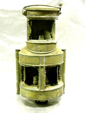 ANCIENNE LAMPE FANAL LANTERNE BATEAU MARINE 3 FEUX OUVRARD VILLARS LAMP BRONZE