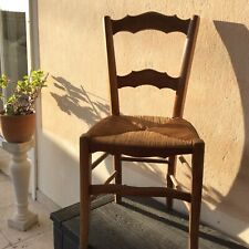 4 chaises bois dessus paille