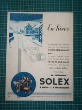 222 Publicité ancienne 1930 25x30 carburateurs Solex