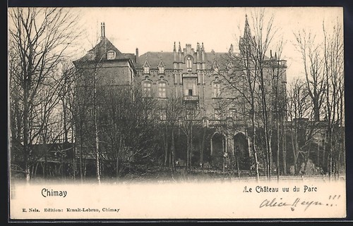 Cpa chimay château vu du - chimay,,
