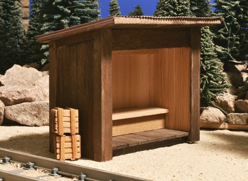 Scale train track shelter - track,