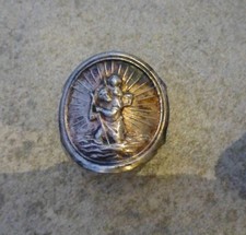 PLAQUE SAINT CHRISTOPHE CYCLES VELO. Old Bike head badge. BICI FAHRRAD