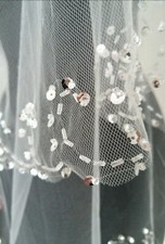 Voile de mariee court 1m50