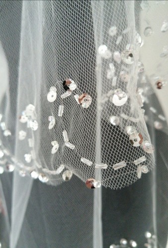 Voile mariee court - de, 1m50