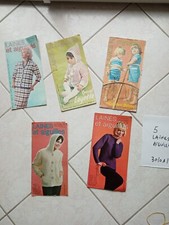 1970/1980- lot 5 revues guide magazines "laines et  aiguilles" couture/tricot!