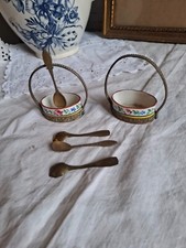 Salerons Porcelaine de Limoges et cuillères