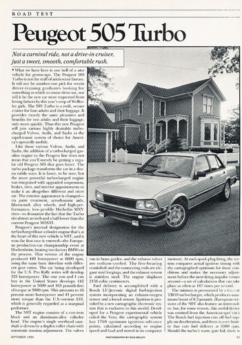 1984 peugeot 505 - 1984, sedan