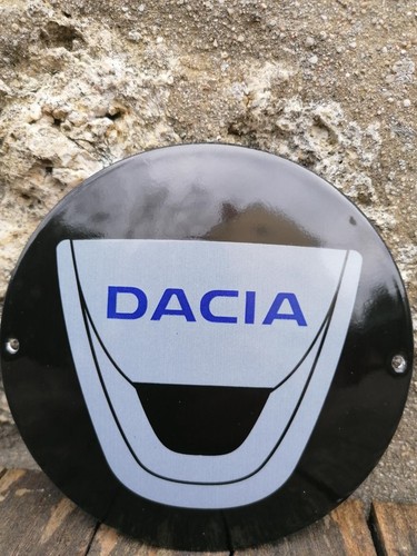 Plaque émaillée dacia - plaque, enamel