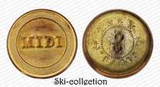 Bouton MIDI -Chemin de Fer du Midi. France, vers 1890. 22 mm. Doré. Superbe