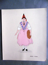 BÉARN PYRÉNÉES planche au POCHOIR / Aline KEIM costume régional 1930 Mode