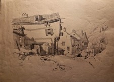 Ancien Beau Dessin XIXeme Mine