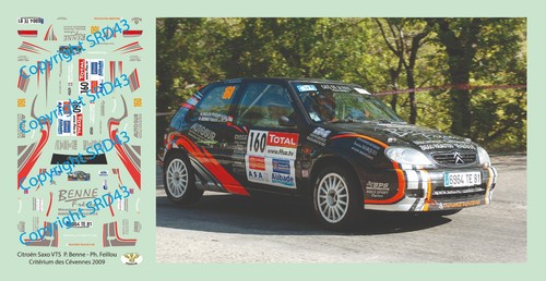 Decals citroën saxo - 1/43, vts