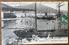 CPA - carte postale - AJACCIO - Debarquement d'un Bateau a Voile - 1907