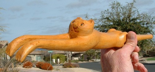 Nice wooden cat shaped - cat,