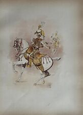 GRAVURE "CROQUIS DE CAVALERIE " L. VALLET 1893 GUIDE DE MURAT NAPLES 1812