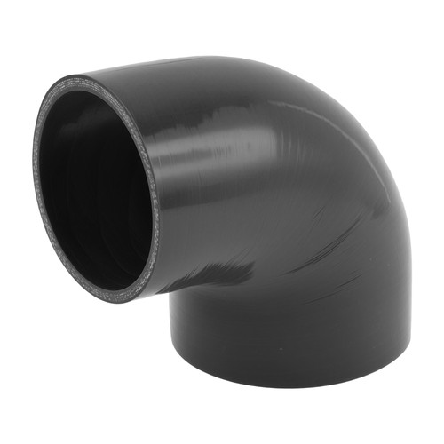 Coude silicone 102mm - silicone, noir
