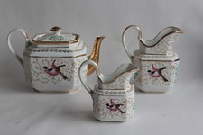 Service à thé Théière porcelaine Vieux Paris Oiseau (69866)