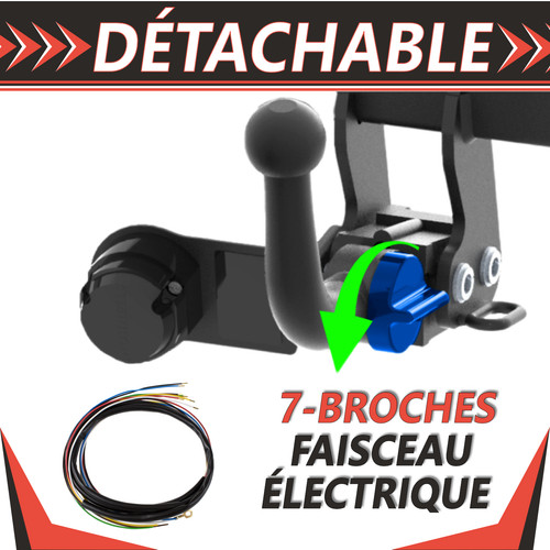 Attelage détachable pour