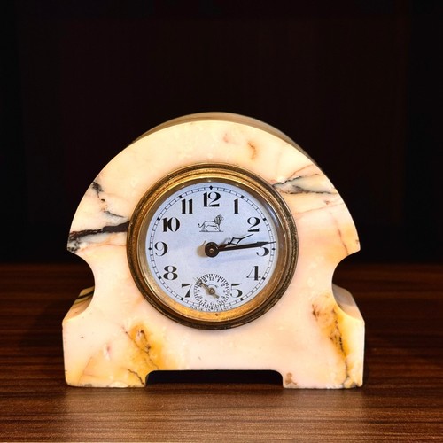 Ancien réveil horloge marbre - ancien,