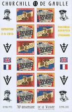 VIGNETTE MILITAIRE ND "70 ans Victoire 1945 : DE GAULLE - RESISTEZ / WWII" 2015