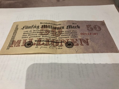 Billet allemand 1923 funzig - billet,