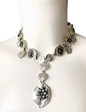 Superbe Collier Kenzo Fleur Argenté Couture Vintage jewelry necklaces bijoux
