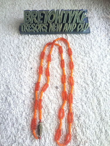 Ancien collier perles rocaille - ancien,