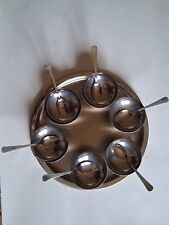 service à glace guy degrenne  inox  -6 coupes - 6 cuillères - 1 plateau