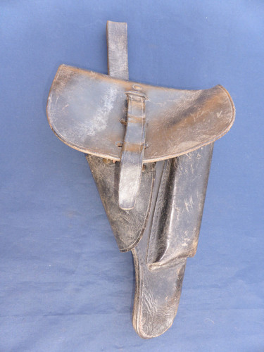 Ancien etui pistolet cuir - ancien,