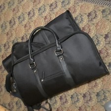 Travel Bag Black Ballistic Nylon BiFold. 21x14 Enzo Custom new