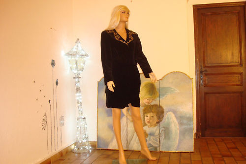 Tailleur tulipe velours soie - tailleur,