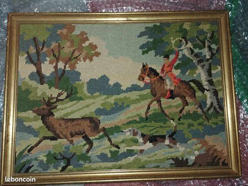 Tableau avec cadre chasse - , à