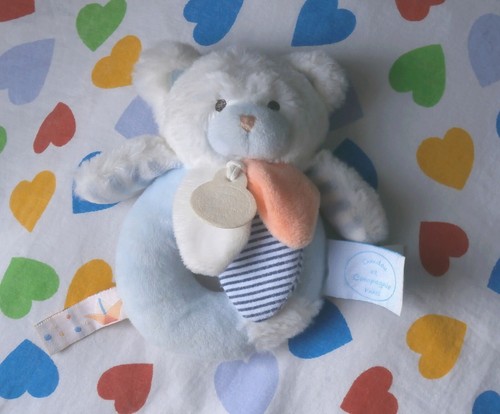 Adorable peluche hochet ourson