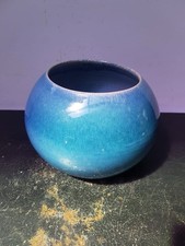 Vase Boule Céramique Bleu