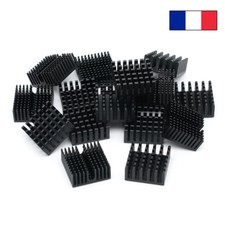 Dissipateur Thermique 23 x 23mm Radiateur en aluminium noir carré plat