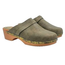 Mule Suédois Vert Avec Talon 5 CM - Made IN Italy - GL121 VERDE