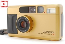 All Works [Top MINT w/Case] Contax T2 Gold Point & Shoot 35mm Film Camera JAPON