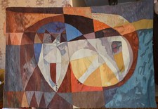 Tapisserie égyptienne tissée à la main à suspendre murale 6,6 pieds art...