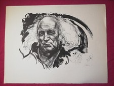Léo Ferré, lithographie signée par l'artiste 