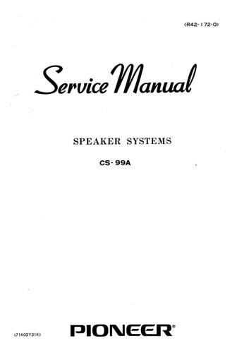 Service manuel instructions - service,