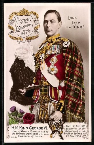 Carte postale roi george - carte,